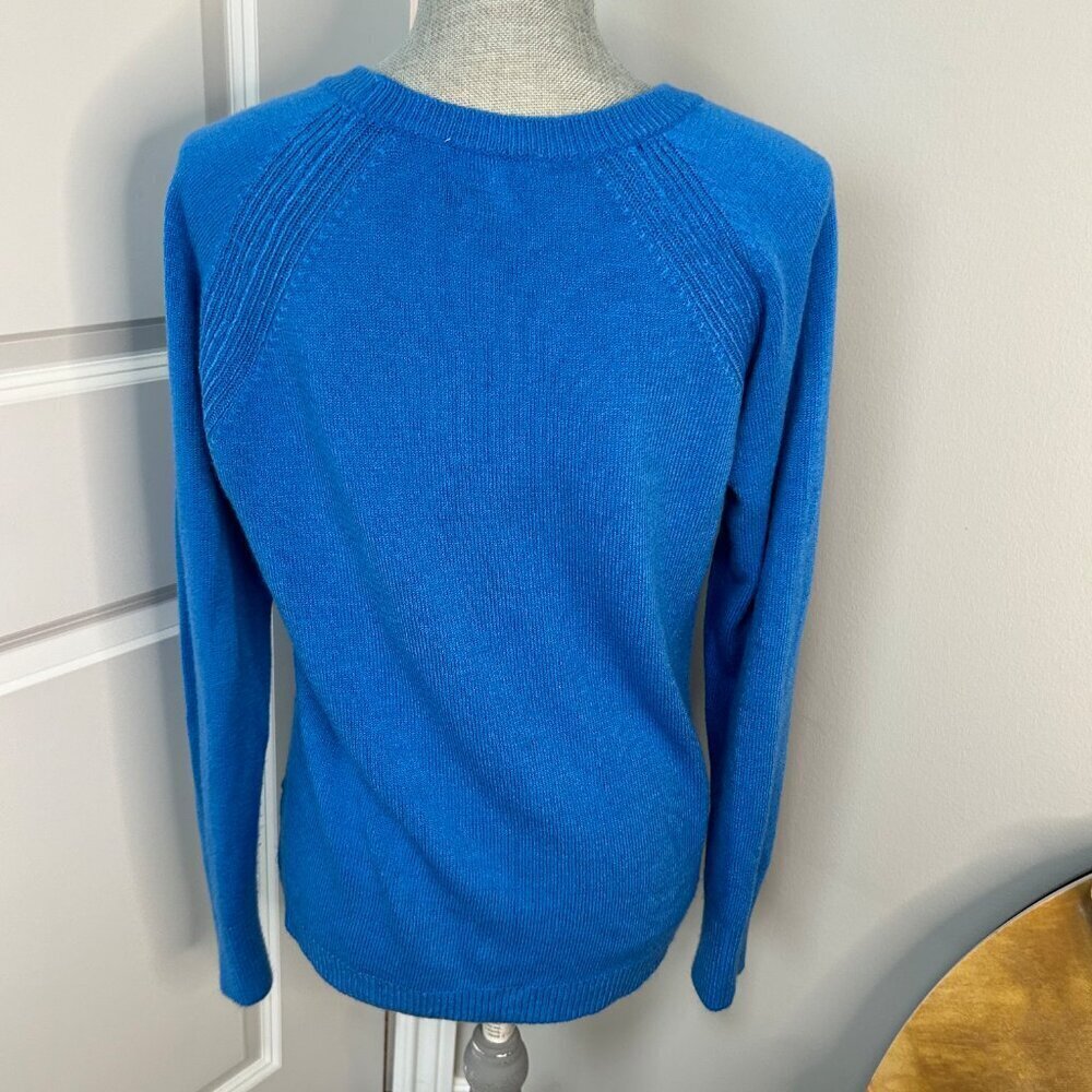 b.young Malea Slit Side Sweater Blue Size M NWOT - Picture 2 of 3